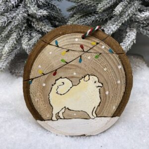 décoration de Noël en bois personnalisée chien