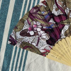 Éventail personnalisé au motif tropical panthère