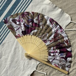 Éventail personnalisé au motif tropical panthère