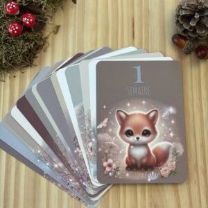 Tatakréa - Cartes étapes bébé thème forêt