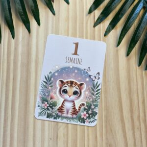 Tatakréa - Cartes étapes bébé thème jungle