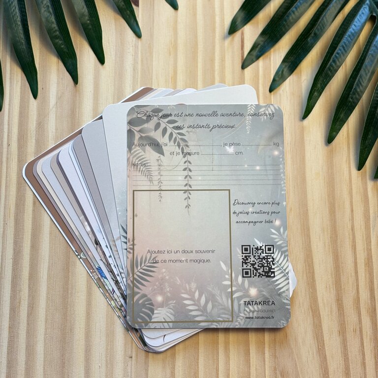 Découvrez mes cartes étapes bébé sur le thème de la jungle Tatakréa - Cartes étapes bébé thème jungle