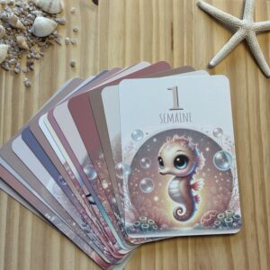 Tatakréa - Cartes étapes bébé thème mer