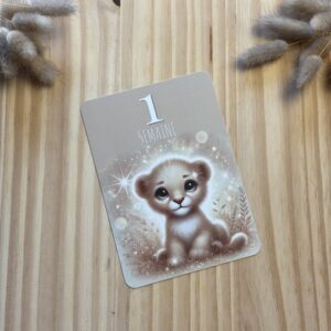 Tatakréa - Cartes étapes bébé thème savane