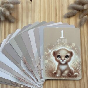 Tatakréa - Cartes étapes bébé thème savane