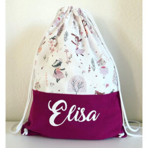 Sac à dos personnalisé enfant avec prénom Elisa