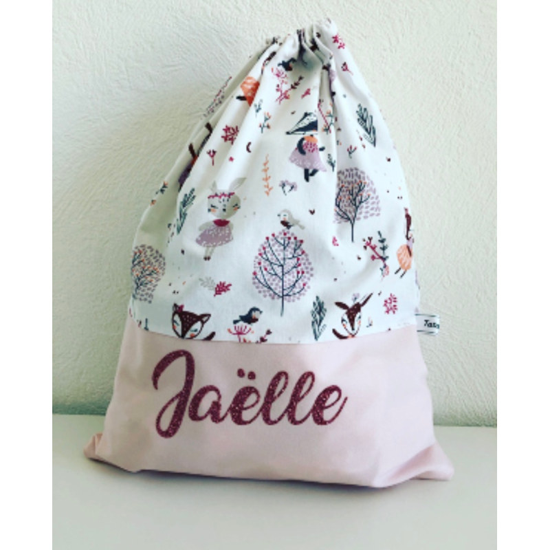 Sac personnalisé enfant avec prénom – tissu illustré