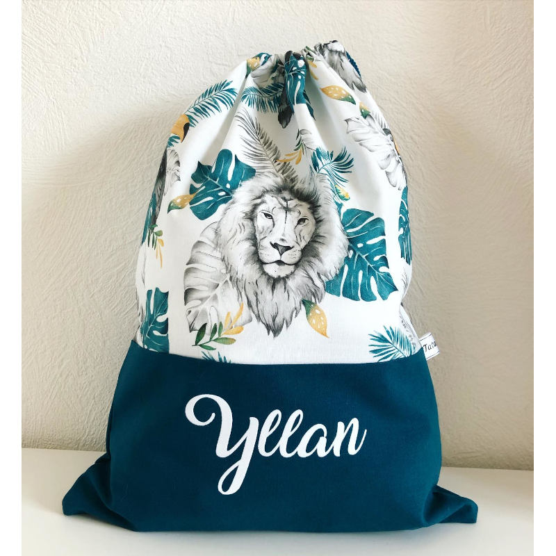 Sac personnalisé enfant avec prénom – motif animal Sac personnalisé enfant avec prénom – motif animal